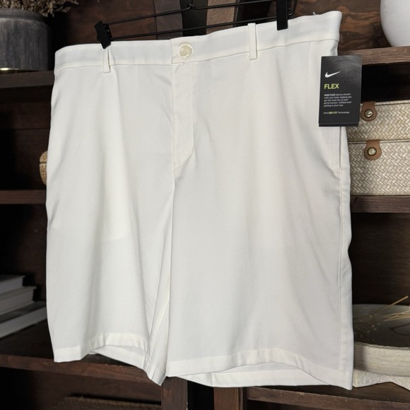 NWT Nike Golf Dri-Fit Flex Shorts Size 40 AJ5493 133 Sail Crèam Retail $65 - Picture 4 of 8